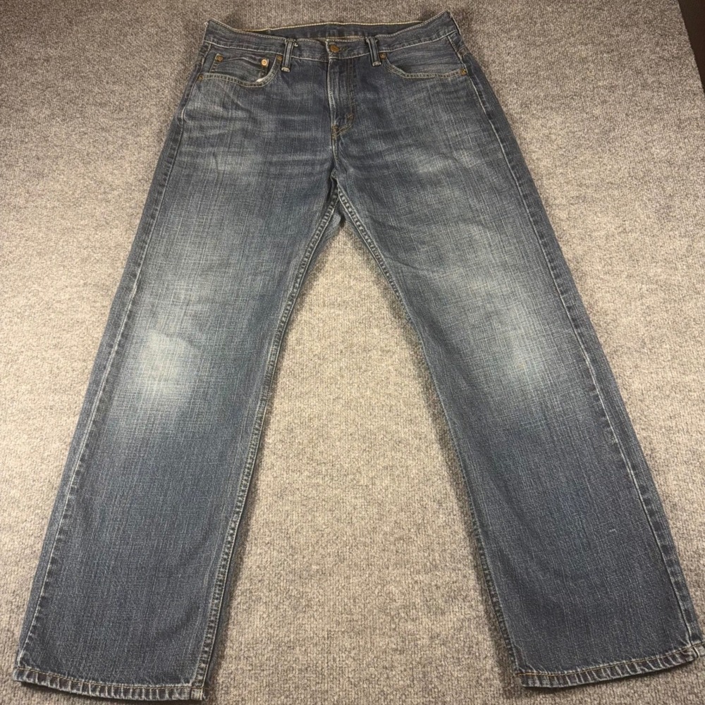 Levis 569 Loose Straight Jeans Mens 32x32 Blue Denim Medium Wash Relaxed Fit